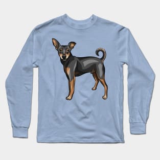 Cute miniature pinscher dog Long Sleeve T-Shirt